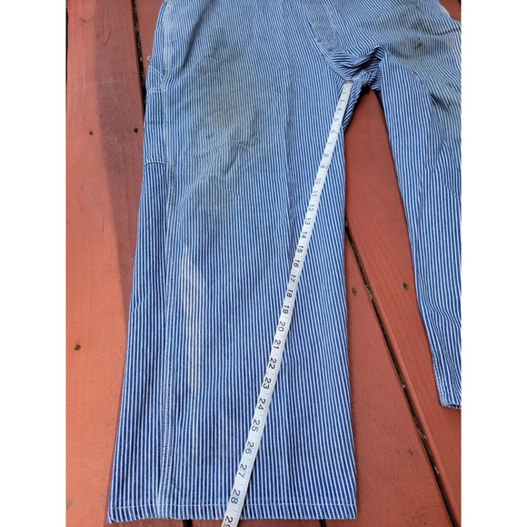 Vintage BIG MAC jc penneys Square Bak Overalls Hickory Stripe 44X 30 made in usa - Picture 8 of 13